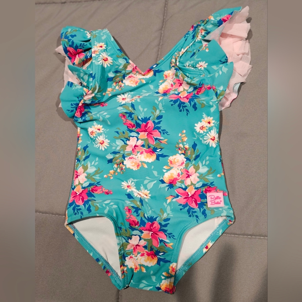 Ruffle Butts Fancy Me Floral Swimsuit